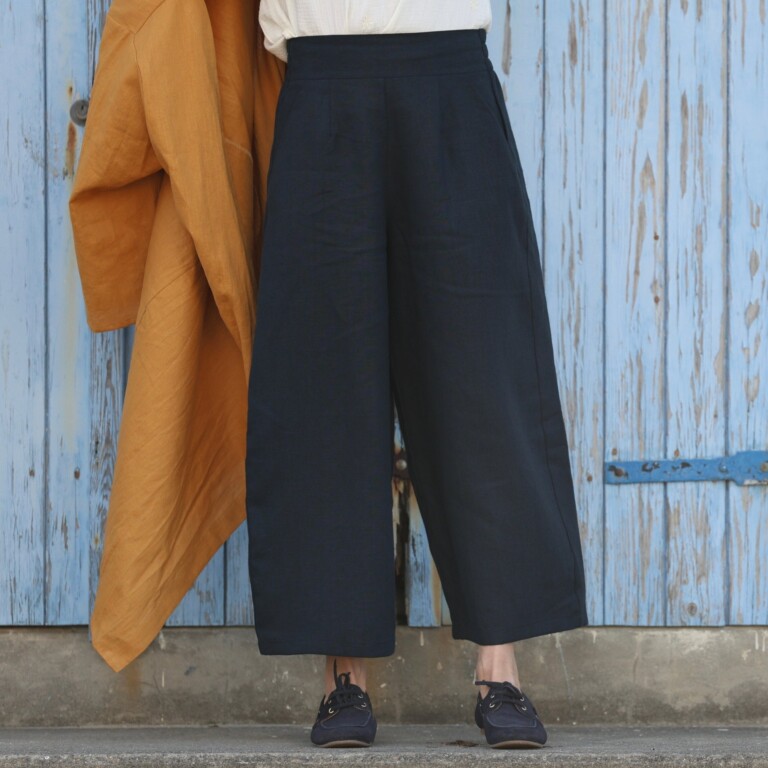 Quintessence - Pantalon Briac - lin marine – XXL