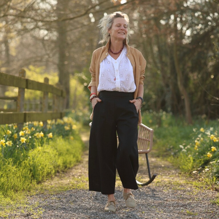 Quintessence - Pantalon Briac - lin noir – S
