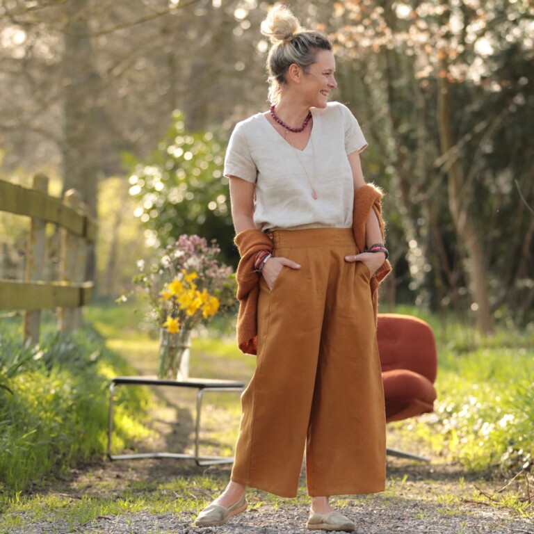 Quintessence - Pantalon Briac - lin ocre – XXL