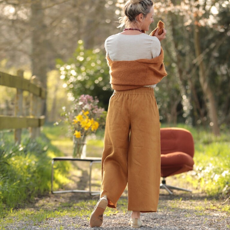 Quintessence - Pantalon Briac - lin ocre – XXL
