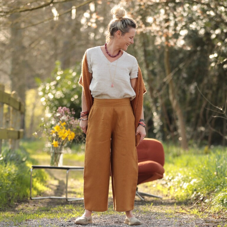 Quintessence - Pantalon Briac - lin ocre – XXL
