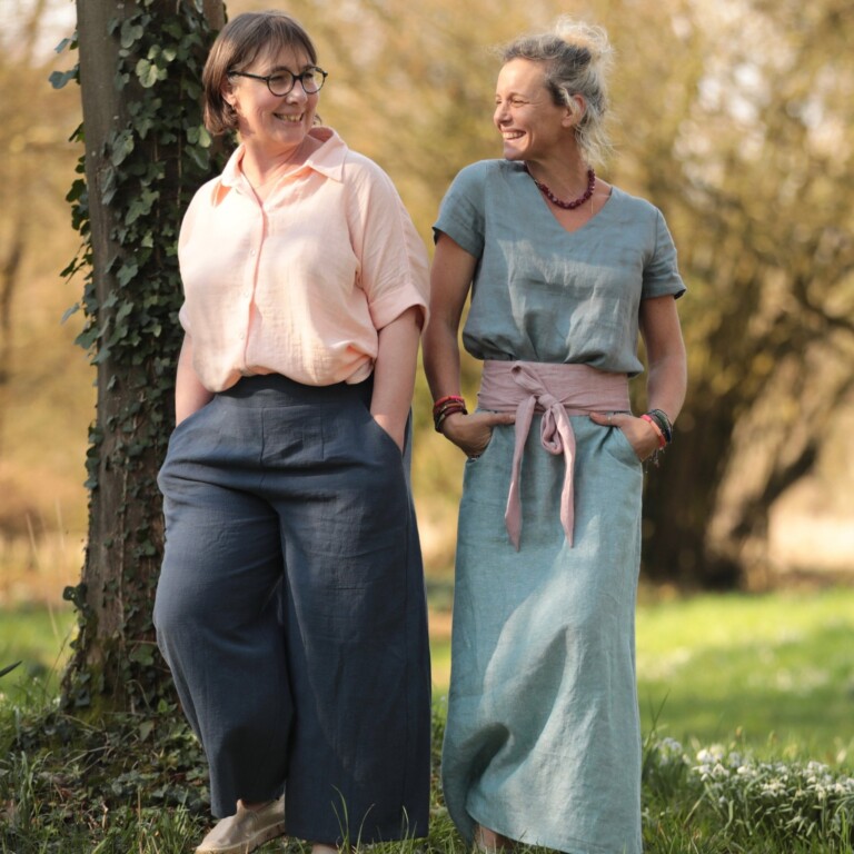 Quintessence - Pantalon Briac - lin rose poudré chiné – XXL