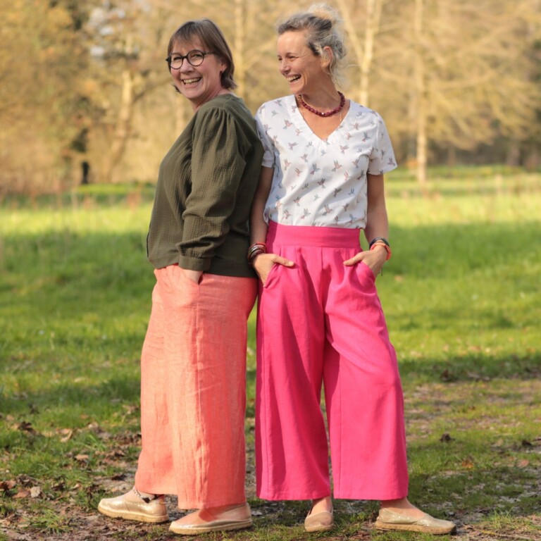 Quintessence - Pantalon Briac - lin rose poudré chiné – XXL