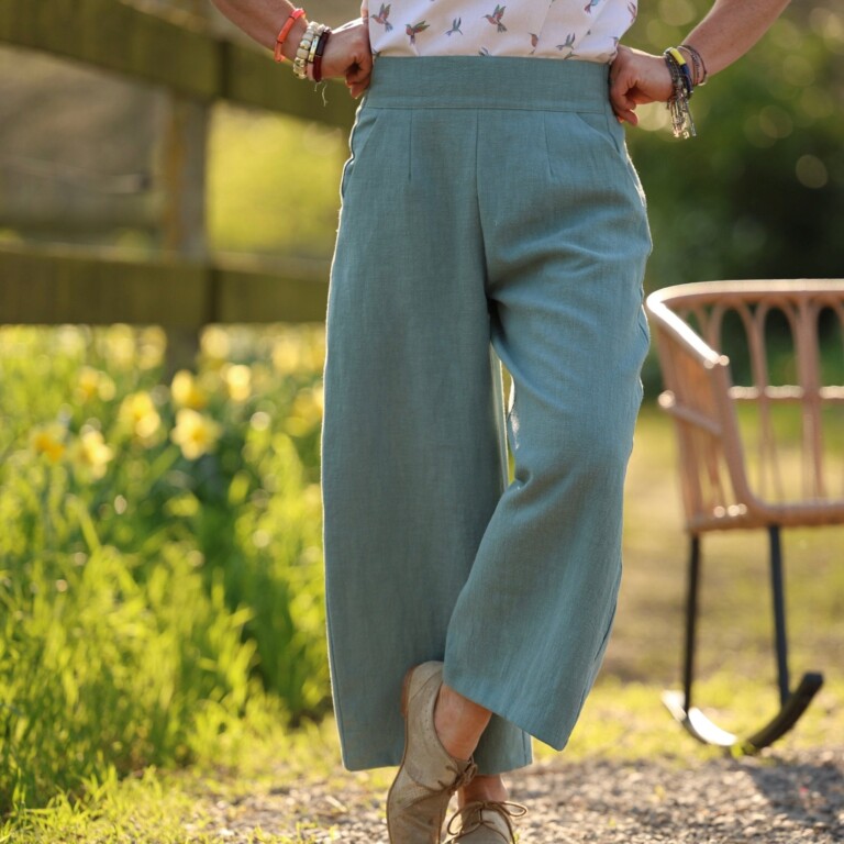 Quintessence - Pantalon Briac - lin stone wash celadon – XXL