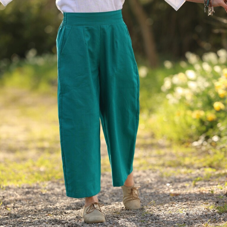 Quintessence - Pantalon Briac - Lin turquoise – L