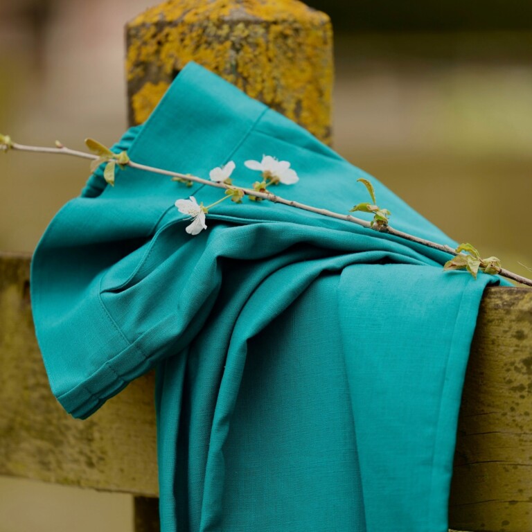 Quintessence - Pantalon Briac - Lin turquoise – L