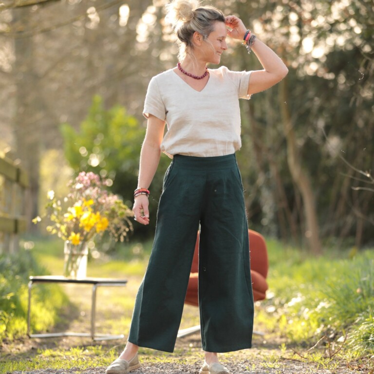 Quintessence - Pantalon Briac - lin vert anglais – XXL