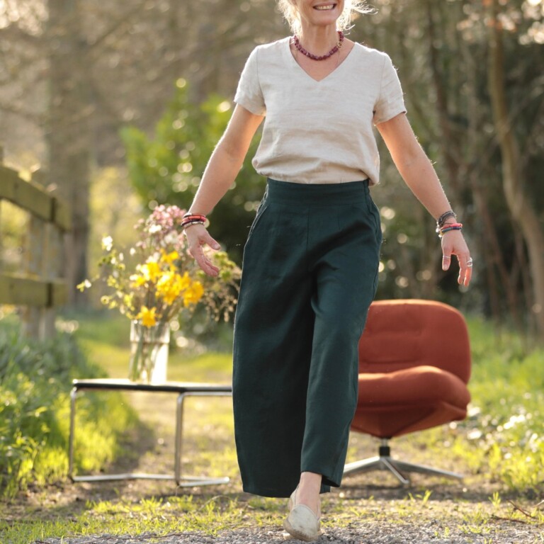 Quintessence - Pantalon Briac - lin vert anglais – XXL