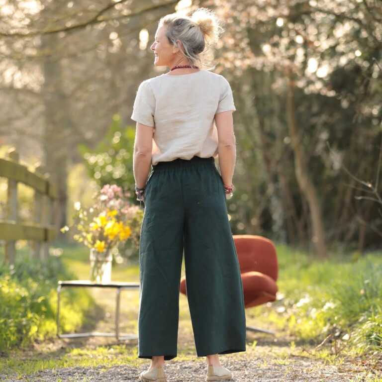 Quintessence - Pantalon Briac - lin vert anglais – XXL