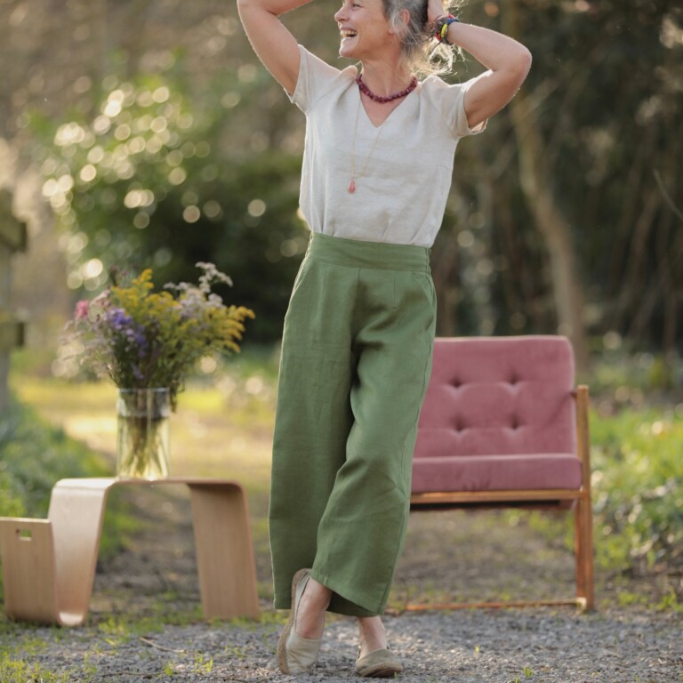 Quintessence - Pantalon Briac - lin vert pomme – XXL