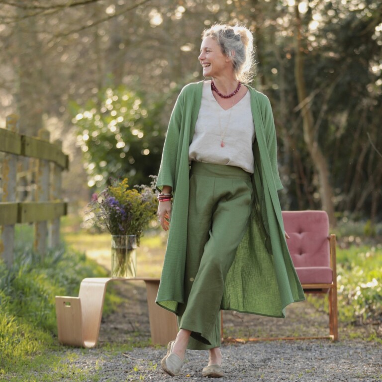 Quintessence - Pantalon Briac - lin vert pomme – XXL