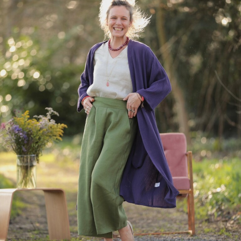 Quintessence - Pantalon Briac - lin vert pomme – XXL