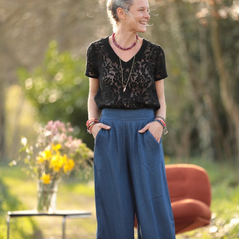 Quintessence - Pantalon Briac - lyocell denim bleu profond – XXL