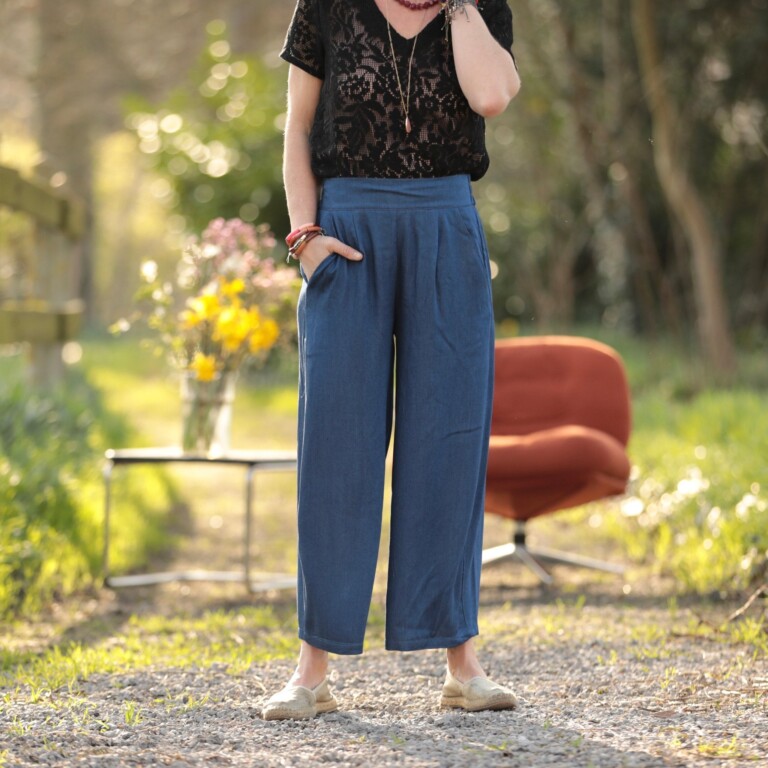 Quintessence - Pantalon Briac - lyocell denim bleu profond – XXL