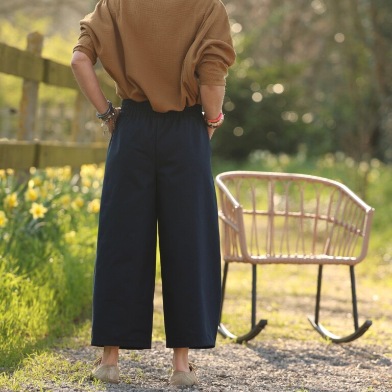 Quintessence - Pantalon Briac - sergé de coton bleu marine – XXL