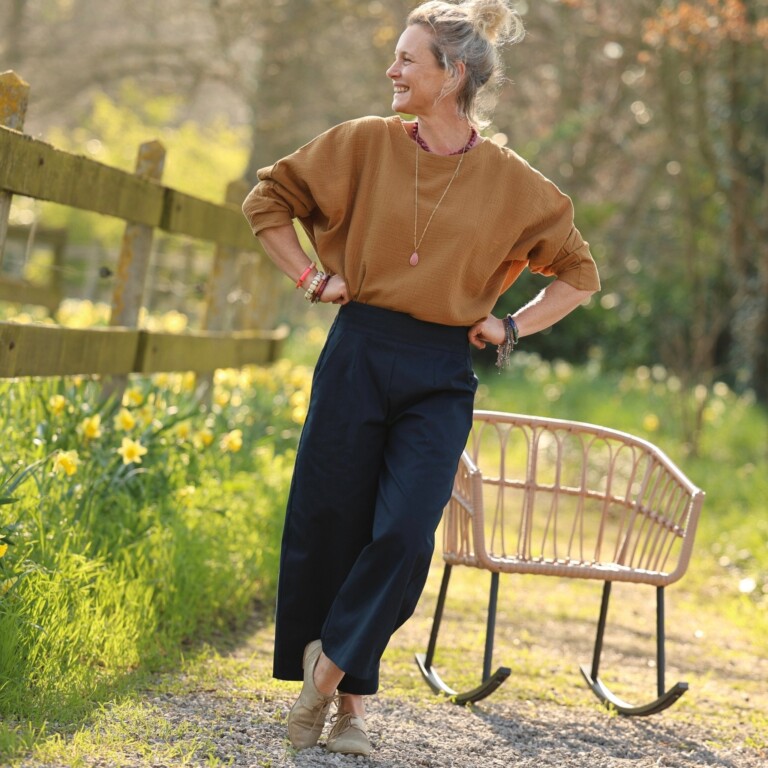 Quintessence - Pantalon Briac - sergé de coton bleu marine – XXL