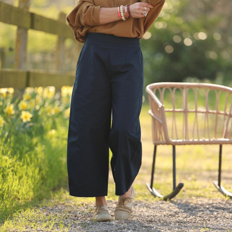 Quintessence - Pantalon Briac - sergé de coton bleu marine – XXL