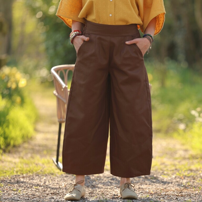 Quintessence - Pantalon Briac - sergé de coton chocolat – XXL