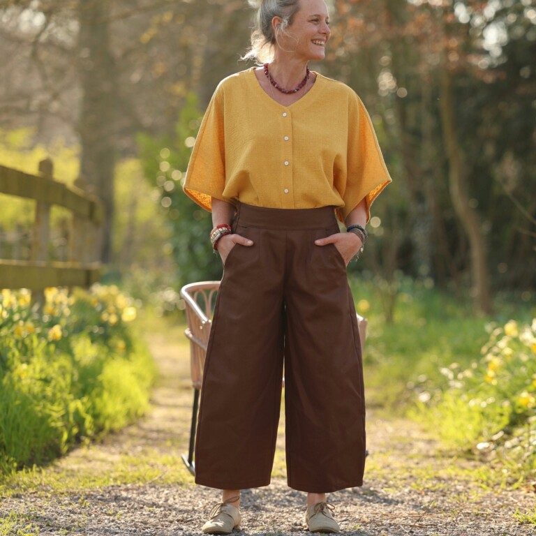 Quintessence - Pantalon Briac - sergé de coton chocolat – XXL