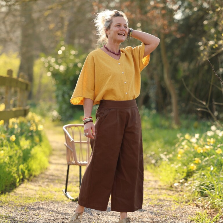 Quintessence - Pantalon Briac - sergé de coton chocolat – XXL