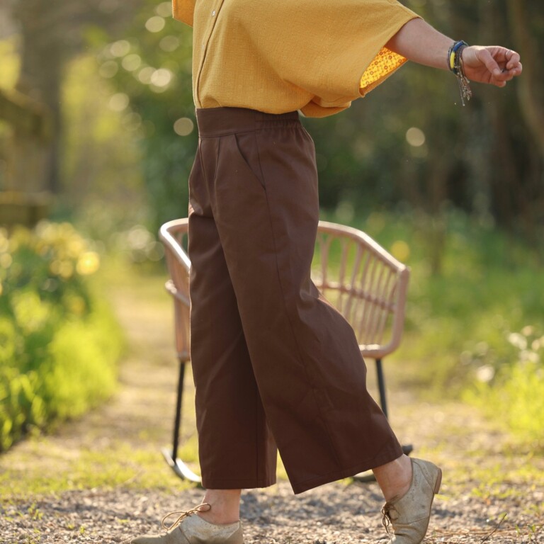 Quintessence - Pantalon Briac - sergé de coton chocolat – XXL