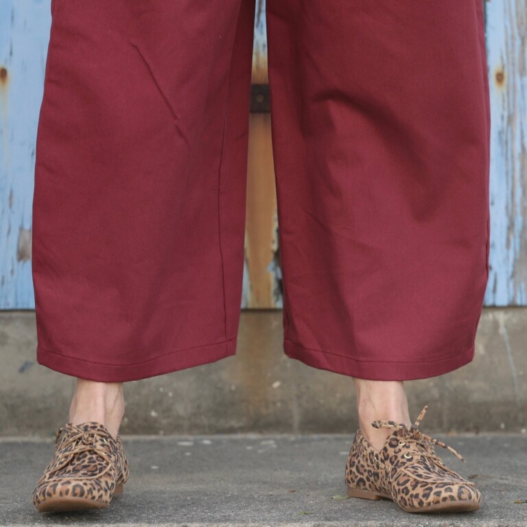 Quintessence - Pantalon Briac - Sergé de coton grenat – XXL