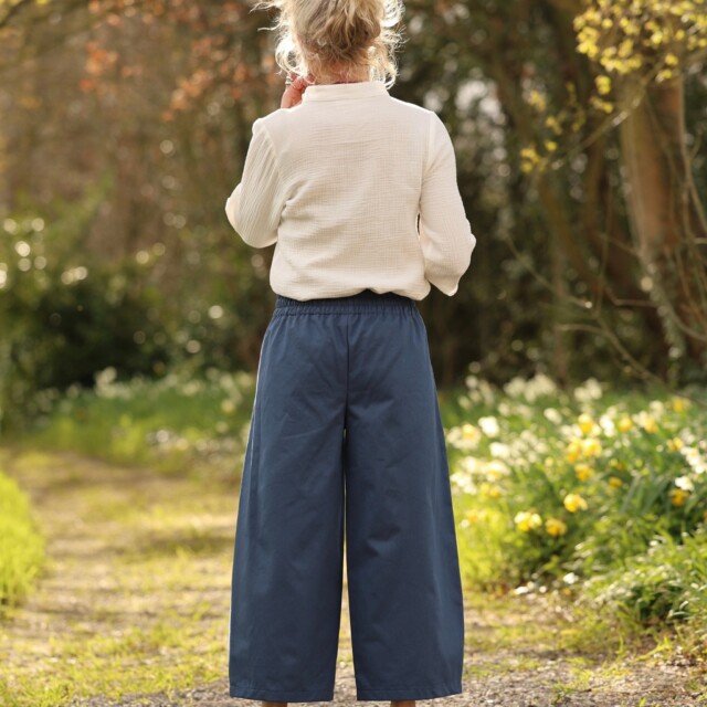 Quintessence - Pantalon Briac - Sergé de coton indigo – XXL