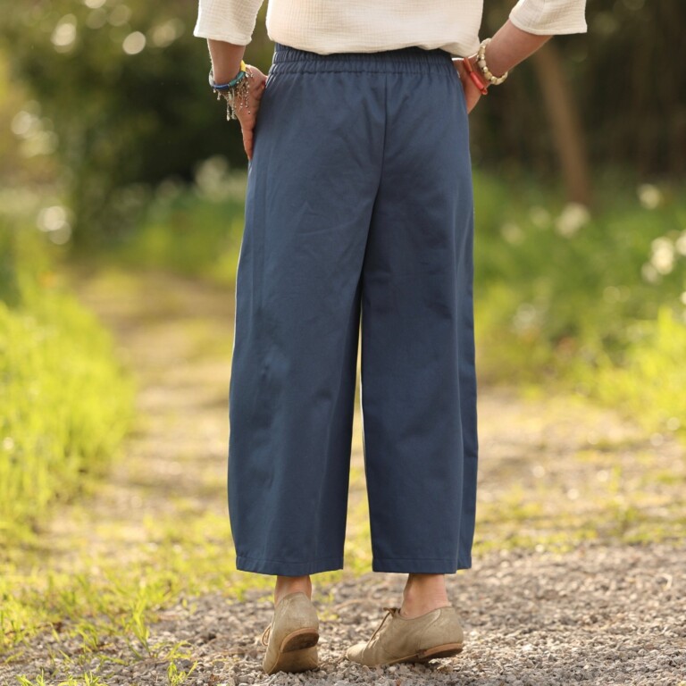 Quintessence - Pantalon Briac - Sergé de coton indigo – XL
