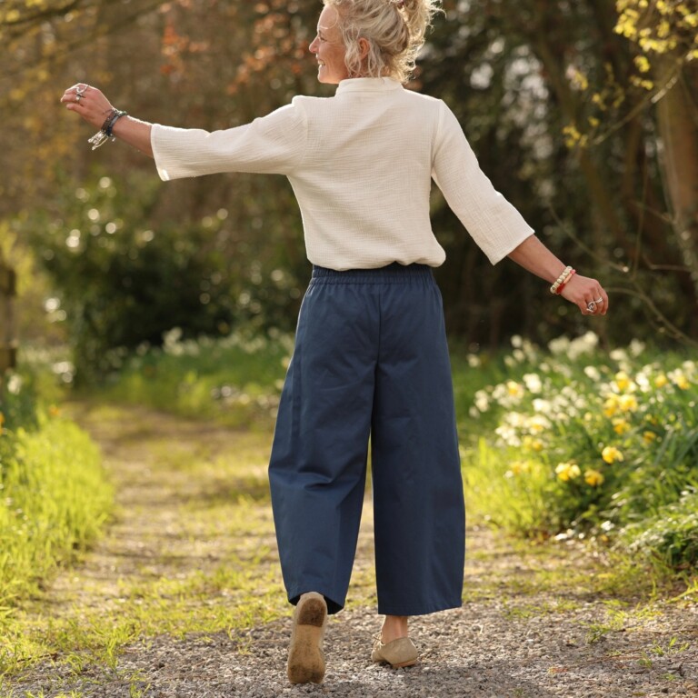 Quintessence - Pantalon Briac - Sergé de coton indigo – XL