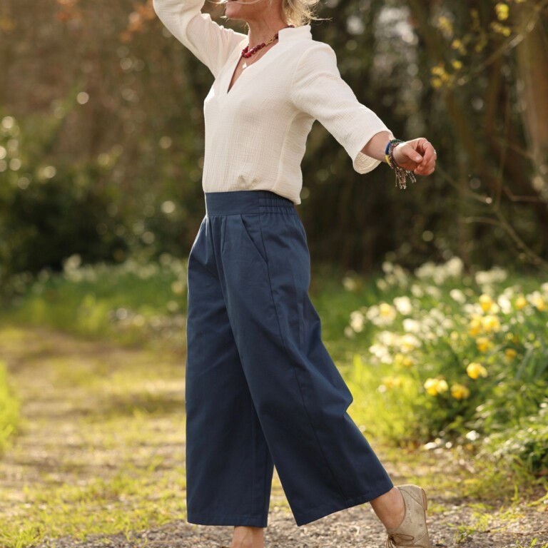 Quintessence - Pantalon Briac - Sergé de coton indigo – XL