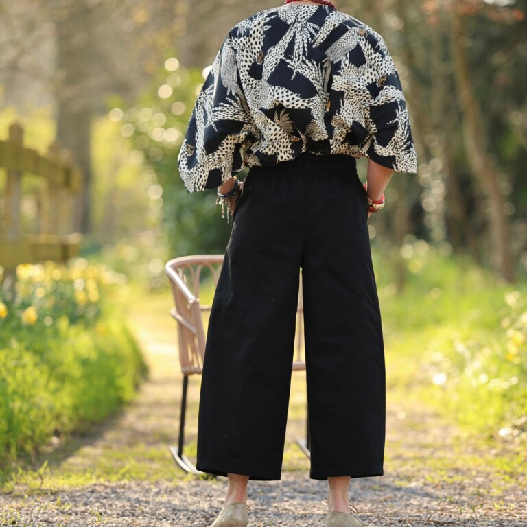 Quintessence - Pantalon Briac - sergé de coton noir – XXL