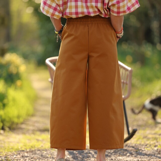 Quintessence - Pantalon Briac - sergé de coton ocre – S