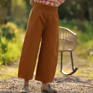 Quintessence - Pantalon Briac  sergé de coton ocre