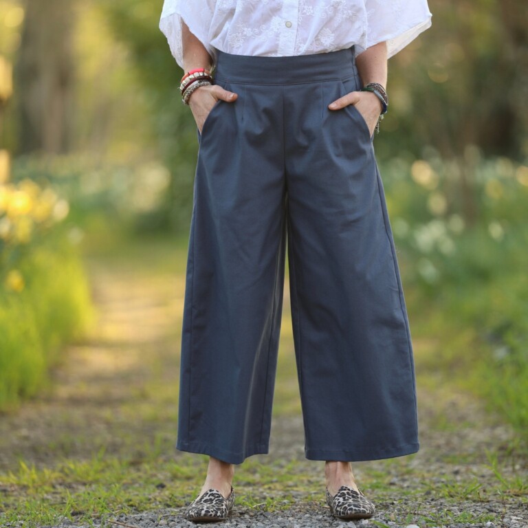 pantalon briac toile de coton bleu ardoise 7092058 Quintessence - Pantalon Briac - toile de coton bleu ardoise – M