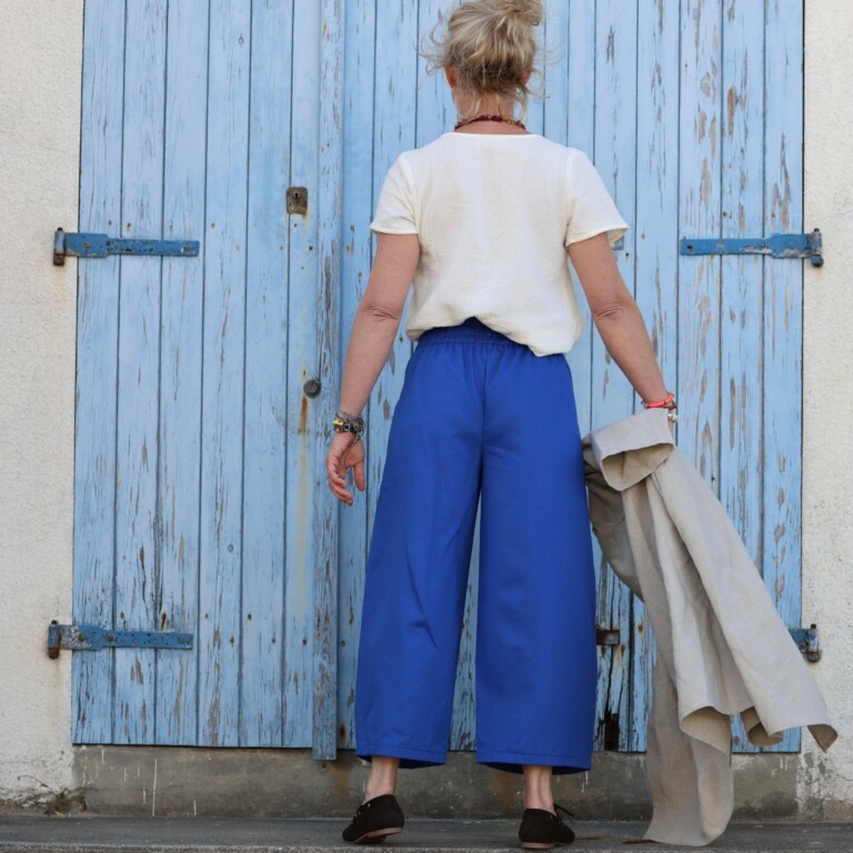 Quintessence - Pantalon Briac - Toile de coton Bleu Majorelle – XXL