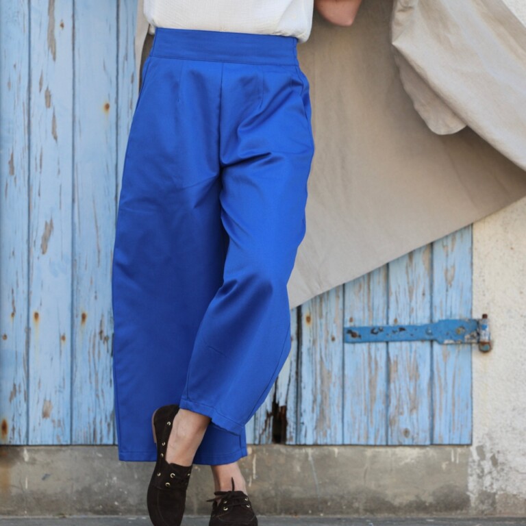 Quintessence - Pantalon Briac - Toile de coton Bleu Majorelle – XXL