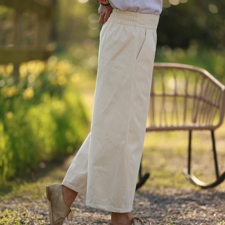 Quintessence - Pantalon Briac - toile de coton écru – S