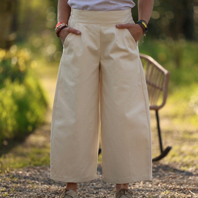 pantalon briac toile de coton ecru 2360077 Quintessence - Pantalon Briac - toile de coton écru – S