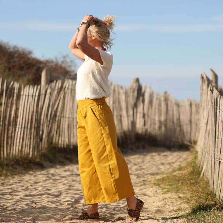 Quintessence - Pantalon Briac - Toile de coton Tournesol – XXL