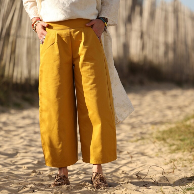 Quintessence - Pantalon Briac - Toile de coton Tournesol – XXL