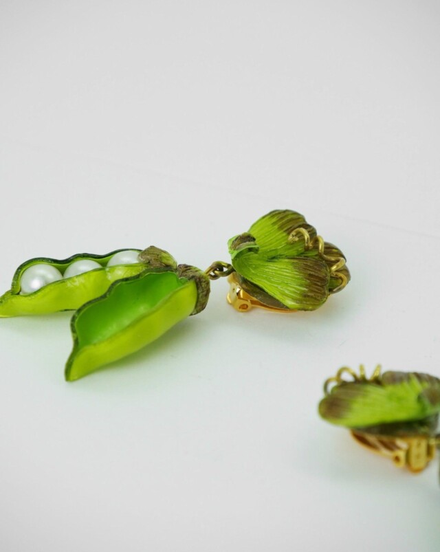 Ciléa Paris - Boucles d’oreilles pendantes Petits Pois – Tige (Oreille percées)
