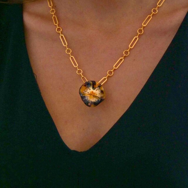 Ciléa Paris - Pendentif Pensée - Mini – Rouge / Je ne veux pas la chaîne
