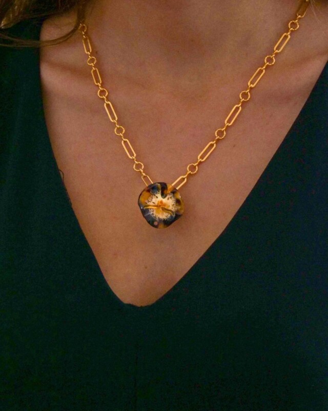 Ciléa Paris - Pendentif Pensée - Mini – Rouge / Je ne veux pas la chaîne