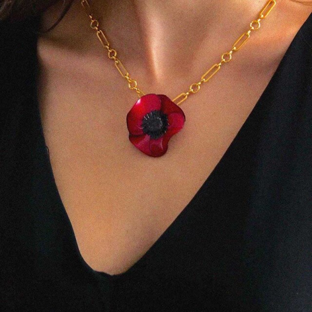 Ciléa Paris - Pendentif Anémone - Petit – Je ne veux pas la chaîne / Lavande