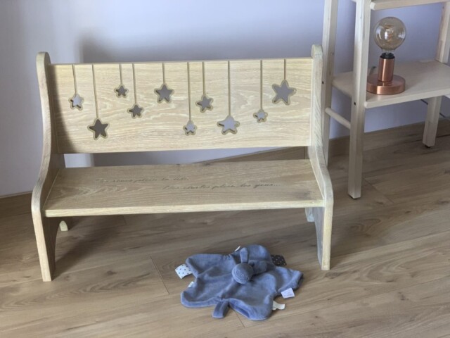 Sève et Copeaux - "Repos des songes" : Banc Montessori personnalisable