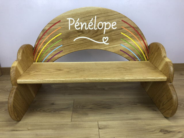 Sève et Copeaux - "Rêve coloré" : Banc Montessori personnalisable