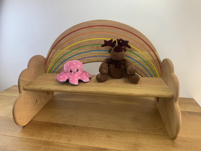 Sève et Copeaux - Banc Montessori "Rêve coloré" : alisier & châtaignier
