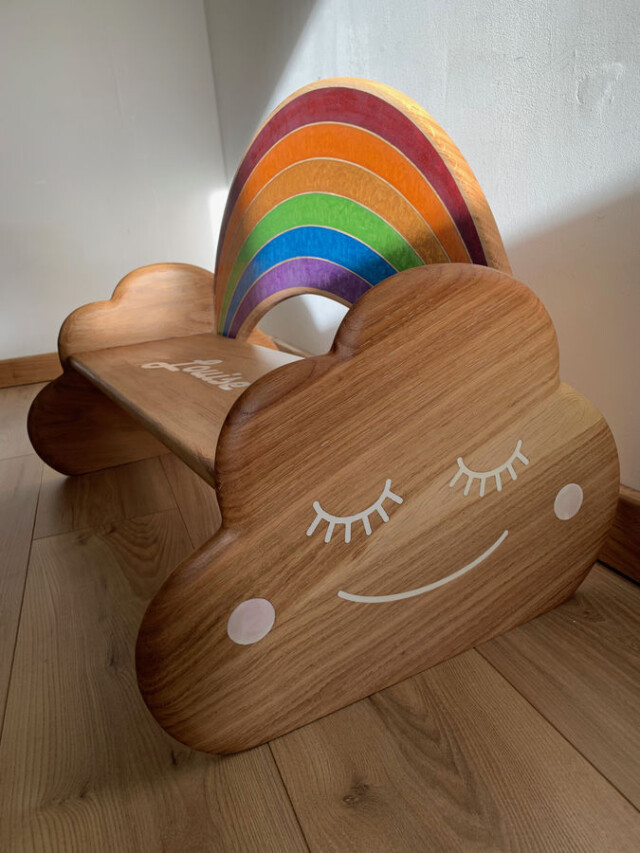 Sève et Copeaux - "Rêve coloré" : Banc Montessori personnalisable