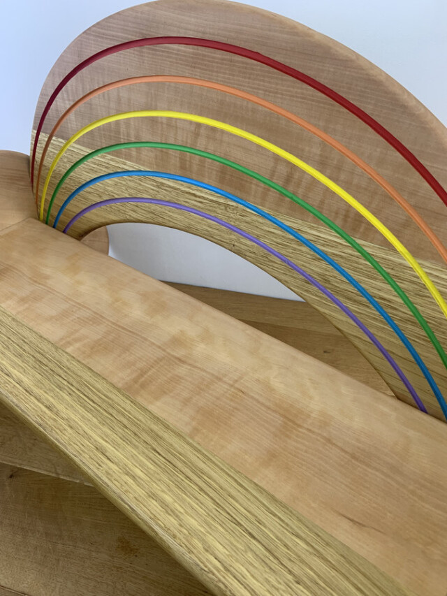Sève et Copeaux - Banc Montessori "Rêve coloré" : alisier & châtaignier