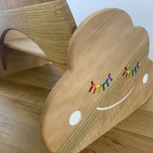 Sève et Copeaux - Banc Montessori "Rêve coloré" : alisier & châtaignier
